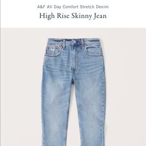 NWOT High Rise Abercrombie Skinny Jeans